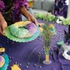 Beistle Green, Gold, and Purple Metallic Spray Centerpieces  2-Pack Table Decorations with Clear Plastic Base for Mardi Gras Festivals, Carnival, Fat Tuesday and Festive Party Themes, 19 view 4
