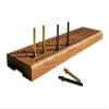 Alex Cramer Traveling Spinners Domino Set. Caramel Leather Case - Tournament Traveler Personalized - with Spinners - 28 Indestructible Double-Six Dominoes with Personalized Brass Plate view 4