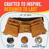 SparkJump Kids Brown Tool Belt, Adjustable Leather Tool Belt for Toddlers and Kids, Dress-Up Construction Costume for DIY Woodworking and STEM Learning view 2