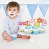 24 PCS Hippie Party Cupcake Toppers Glitter Boho Dasiy Flower Sun Peace Sign Hand First Birthday One Cupcake Picks for Hippie 60s Retro Theme Baby Shower 1st Birthday Party Cake Decorations view 3