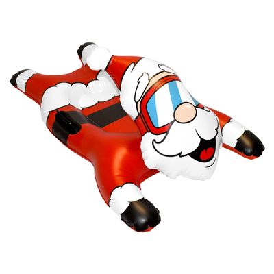 CocoNut Outdoor- 54 Santa Claus Racer Inflatable Snow Tube- Heavy Duty Snow Sled with Sturdy Handles for Kids, Teens and Adults-Cold Resistant Toboggan -Lightweight Tube for Boys and Girls