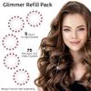 blinger Shimmer Crystal Refill Pack  as seen on Shark Tank | 5 Discs  75 Precision-Cut Glass Crystals | Hair-Safe Accessories | Styling Tool Not Included| Light Scarlet 4 mm view 2
