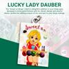 LUCKY LADY DAUBER CO. Neon Bingo Bags with Pockets, 6 Pocket Bingo Daubers Bag with Inside Liner and Sweet on Bingo Lucky Charm - Card and Dauber Bingo Bags for Women, Neon Green Bingo Dauber Bag view 4