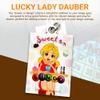 LUCKY LADY DAUBER CO. Neon Bingo Bags with Pockets, 6 Pocket Bingo Daubers Bag with Inside Liner and Sweet on Bingo Lucky Charm - Card and Dauber Bingo Bags for Women, Black Bingo Dauber Bag view 4