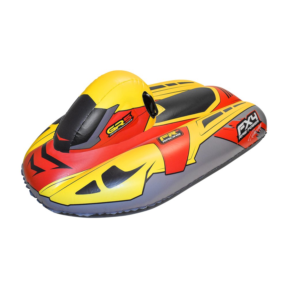 CocoNut Outdoor- 50 Inflatable Snowmobile Sled- FX4 Racing Heavy Duty Snow Sled with Sturdy Handles for Kids, Teens and Adults-Cold Resistant Toboggan -Lightweight Tube for Boys and Girls