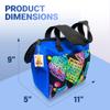 LUCKY LADY DAUBER CO. Neon Bingo Bags with Pockets, 6 Pocket Bingo Daubers Bag with Inside Liner and Sweet on Bingo Lucky Charm - Card and Dauber Bingo Bags for Women, Neon Blue Bingo Dauber Bag view 2