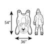 CocoNut Outdoor- 54 Polar Bear Racer Inflatable Snow Tube- Heavy Duty Snow Sled with Sturdy Handles for Kids, Teens and Adults-Cold Resistant Toboggan -Lightweight Tube for Boys and Girls view 2