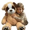 Anico 36" Tall (3 Foot) Big Plush Beige and Brown Dog, Stuffed Animal with Smiling Face. Premium Stuffed Toy Teddy Dog, Perfect for Girlfriend, Kids, Valentine's Day, Christmas! view 1