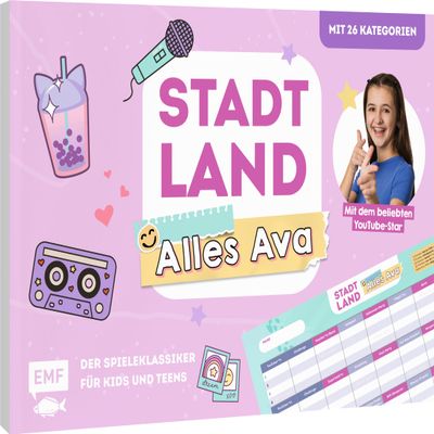 City, Country, Everything AVA - The Classic Game for Kids and Teens: The Ultimate City, Country, River Game Pad with 26 Categories of Everything AVA