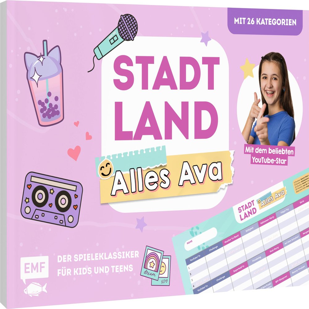 City, Country, Everything AVA - The Classic Game for Kids and Teens: The Ultimate City, Country, River Game Pad with 26 Categories of Everything AVA