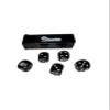 Black Aluminum Alloy 5 Piece Six Sided 16mm Dice Set w/ Metal Storage Case view 3