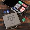 Personalization Universe Expressions Personalized Grey Leatherette Poker Chip Set view 2