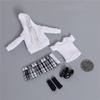 Fremego 1/12 Scale Female Clothes,Female Zipper Hoodies T-Shirt Pleated Skirt Suit Sweater Costume Clothes for 6inch PH TBL Action Figure Body (White&Black) view 1