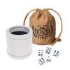 WE Games Professional Handmade White Leather Dice Cup Set, Comes with 5 Standard Game Dice & Cloth Bag, Dice Roller for Liars Dice Farkle & Board Games, Durable Stitched Dice Cups view 1