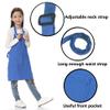 TopTie Custom Print Kids Aprons with Pocket & Adjustable Strap, Child Chef Bib Apron for Kitchen Cooking Baking Painting-Blue-S view 2
