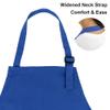 TopTie Custom Print Kids Aprons with Pocket & Adjustable Strap, Child Chef Bib Apron for Kitchen Cooking Baking Painting-Blue-S view 3