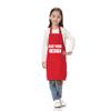 TopTie Custom Print Kids Aprons with Pocket & Adjustable Strap, Child Chef Bib Apron for Kitchen Cooking Baking Painting-Red-S view 1