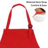 TopTie Custom Print Kids Aprons with Pocket & Adjustable Strap, Child Chef Bib Apron for Kitchen Cooking Baking Painting-Red-S view 3
