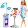 Barbie Careers Playset, Dentist Set with Blonde Fashion Doll & Patient Small Doll, Exam Chair, Sink Station & Accessories view 1