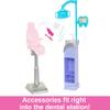 Barbie Careers Playset, Dentist Set with Blonde Fashion Doll & Patient Small Doll, Exam Chair, Sink Station & Accessories view 3