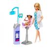 Barbie Careers Playset, Dentist Set with Blonde Fashion Doll & Patient Small Doll, Exam Chair, Sink Station & Accessories view 4