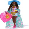 Barbie Extra Fly Doll with Beach-Themed Travel Clothes & Accessories, Tropical Coverup with Oversized Hat & Bag view 1