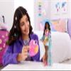 Barbie Extra Fly Doll with Beach-Themed Travel Clothes & Accessories, Tropical Coverup with Oversized Hat & Bag view 2