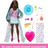 Barbie Extra Fly Doll with Beach-Themed Travel Clothes & Accessories, Tropical Coverup with Oversized Hat & Bag view 3