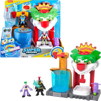 Fisher-Price Imaginext DC Super Friends Batman Toy Color Changers The Joker Funhouse Playset for Preschool Pretend Play Kids Ages 3+ Years