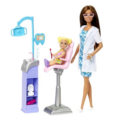Barbie Careers Playset, Dentist with Blonde Doctor Fashion Doll, Toddler Small Doll, Furniture & Accessories
