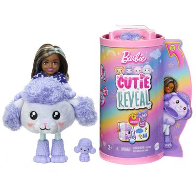 Barbie Cutie Reveal Chelsea Doll & Accessories, Poodle Costume & 6 Surprises Including Color Change, Cozy Cute Tees Series
