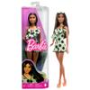Barbie Fashionistas Doll #200 with Brunette Hair, Green Polka Dot Romper & Accessories Including Orange Heels & Sunglasses view 1