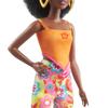 Barbie Fashionistas Doll #198, Petite with Curly Black Hair, Retro Floral Clothes & Accessories Including Platform Sandals & Earrings view 4
