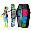 Monster High Skulltimate Secrets Neon Frights Doll & Accessories, Frankie Stein with Dress-Up Locker & 19+ Surprises view 1