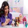 Barbie Extra Fly Minis Travel Doll, Safari Look with Super Long Brunette Hair in Animal-Print Outfit & Accessories, 5.5-inch view 2