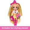 Barbie Extra Fly Minis Travel Doll, Safari Look with Super Long Brunette Hair in Animal-Print Outfit & Accessories, 5.5-inch view 3