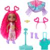 Barbie Extra Fly Minis Travel Doll, Desert Festival Look with Magenta Hair in Fringe Jacket, Dress & Accessories, 5.5-inch view 1