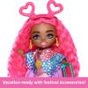 Barbie Extra Fly Minis Travel Doll, Desert Festival Look with Magenta Hair in Fringe Jacket, Dress & Accessories, 5.5-inch view 4