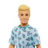 Barbie Fashionistas Ken Fashion Doll #211 with Blonde Hair Wearing Removable Blue Cactus Tee, White Shorts & Sneakers view 3