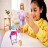 Barbie Stylist Doll & 14 Accessories, Blonde Barbie "Malibu" Fashion Doll On-set with Cart, Smock, Makeup Palette, Pet Puppy & More view 2