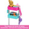 Barbie Stylist Doll & 14 Accessories, Blonde Barbie "Malibu" Fashion Doll On-set with Cart, Smock, Makeup Palette, Pet Puppy & More view 4