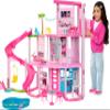 Barbie Dreamhouse, Pool Party Doll House with 75+ Pieces and 3-Story Slide, House Playset, Pet Elevator and Puppy Play Areas view 1
