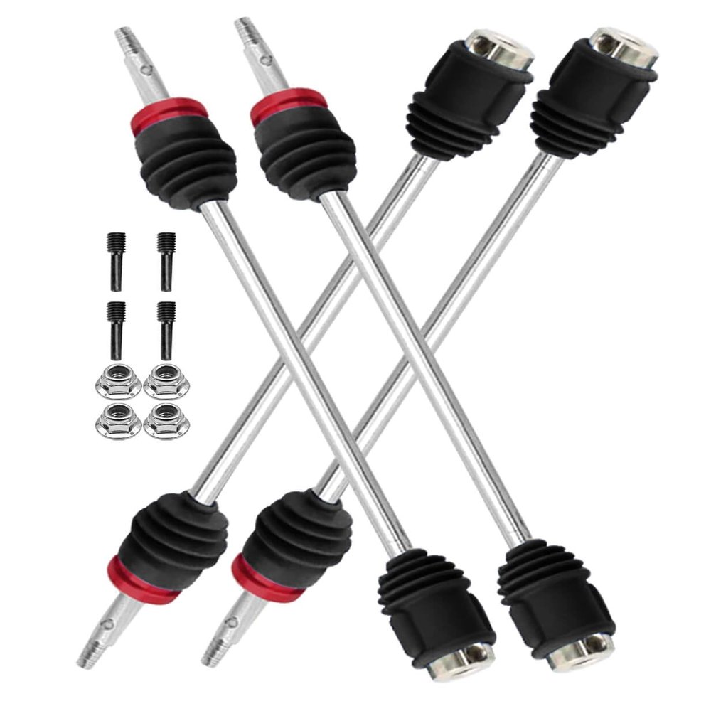 ARRCat Drive Shaft CVD Upgrades Parts for 1/10 T-Maxx/E-Maxx/Revo,4PCS Front Rear #45 Steel Axles Driveshafts Hop-up,Replace #5451R,Black