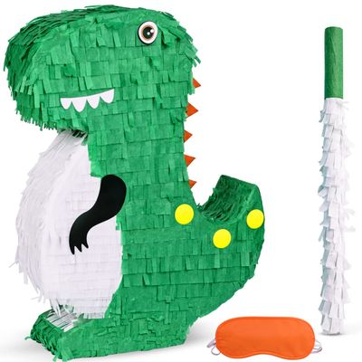Piata Funny Piata for Birthday Party, Cinco De Mayo, Fiestas Decorations Party Favors (Dinosaur Green)