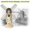 Jaugufiy Dutch Windmill SculptureResin Windmill Piggy BankOrnament Coin Bank Coin Box Money Bank Decor Ornament Creative Piggy Bank Statue Resin Crafts for Table Bookshelf Cabinet Decoration(yellow) view 3