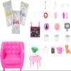 Barbie HKT94 Pretty Cozy Coffee Set with Doll Model, Furniture, Cat Figurine and 21 Accessories Including Colour Changing Teapot, Children's Toy, from 3 Years Old, view 3