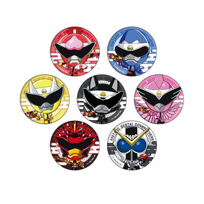 Kotaro Sentai Don Brothers 04 Mini Character Tin Badge, Box of 7
