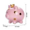 Jaugufiy Cartoon Ceramic Piggy Bank Crown Pig Coin Bank Coin Box Money Bank Coin Saving Box for Adults for Boys Girls for Kids (Pink) view 2