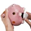 Jaugufiy Cartoon Ceramic Piggy Bank Crown Pig Coin Bank Coin Box Money Bank Coin Saving Box for Adults for Boys Girls for Kids (Pink) view 4