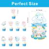 25 Pcs Cinnamoroll Cake Topper and Cupcake Toppers Set, Cinnamoroll Birthday Party Supplies for Kawaii Themed Cake Decorations view 4